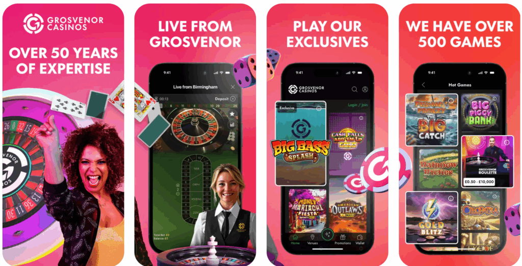 Top Live Casino App - Grosvenor Casinos App