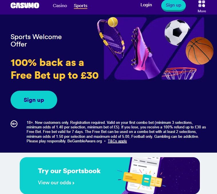 Casumo Sports Bonus for New Customers