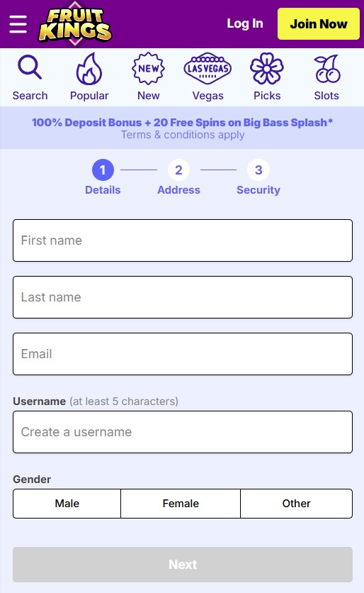 Claim Fruit Kings casino bonus codes