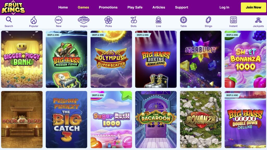 Fruit Kings casino games