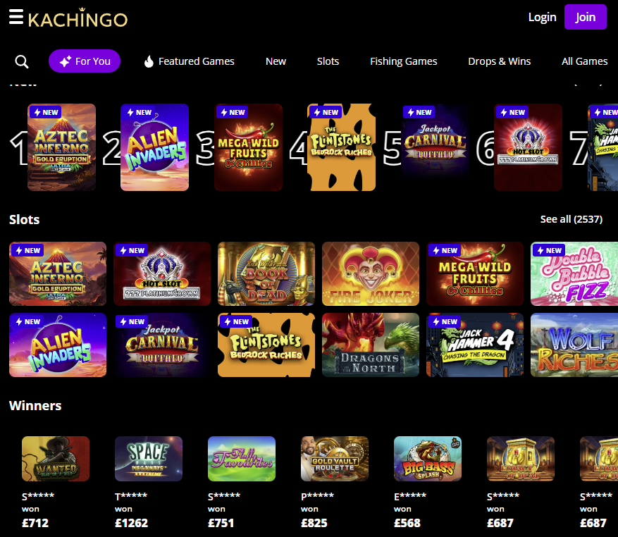 Kachingo best slots and games
