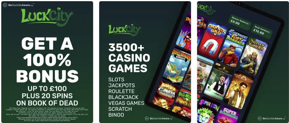 Luck City Casino Welcome Bonus and App