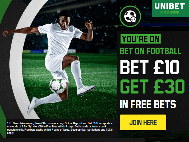Unibet free bet bonus