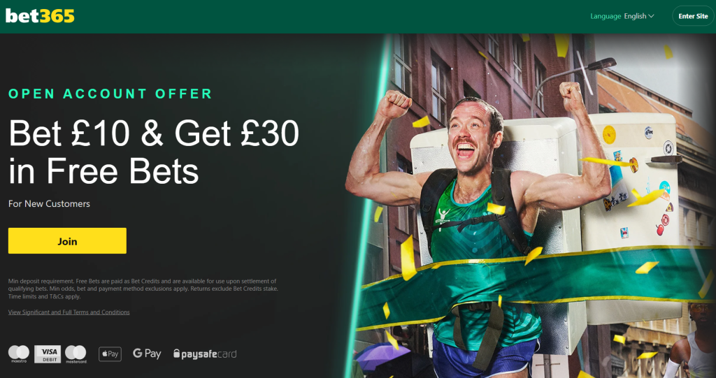 bet365 free bet joining bonus