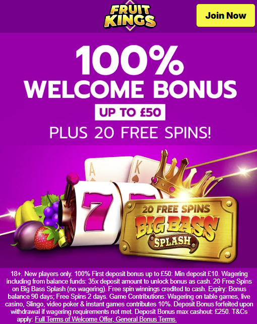 fruitKings Casino Bonus