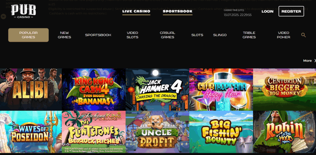 newest online casinos UK - Pub Casino