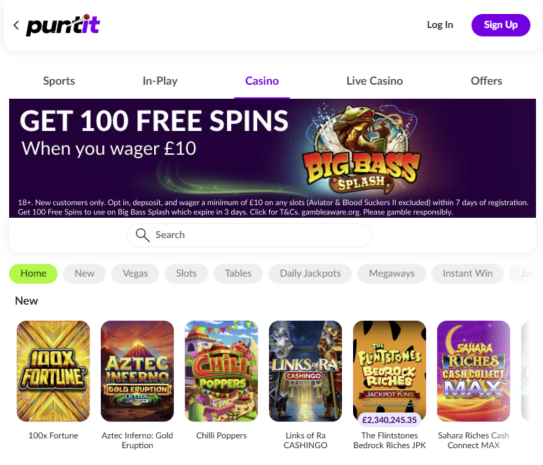 puntit casino welcome bonus uk