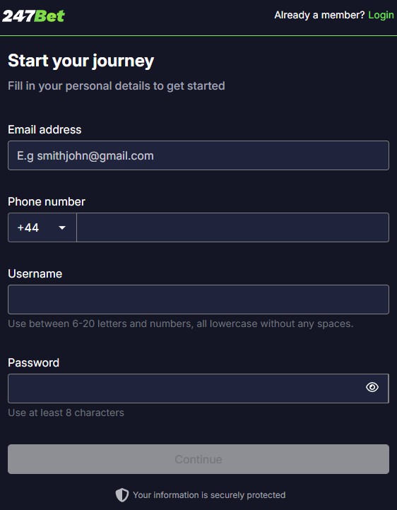 How to claim your 247bet bonus