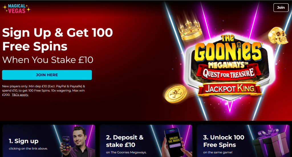 Stake £10, Get 100 Free Spins 