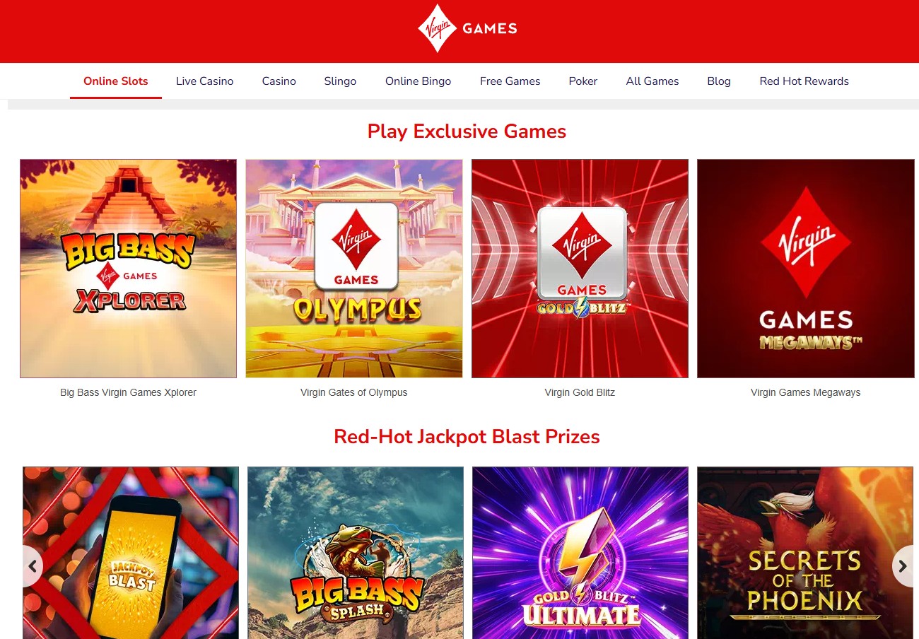 Virgin Games New and Exclusive Slots