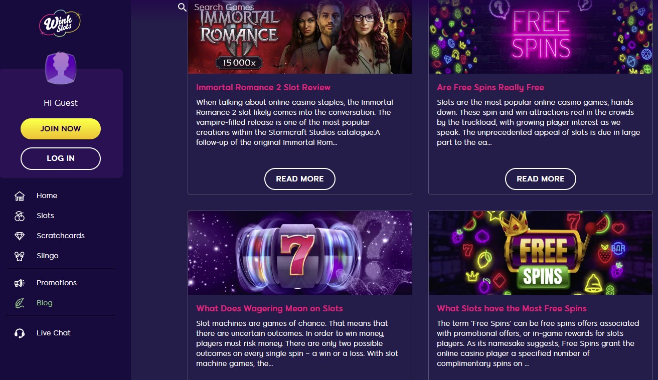 Wink Slots UK