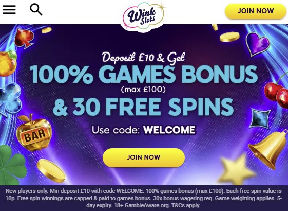 Wink Slots Welcome Bonus Free Spins