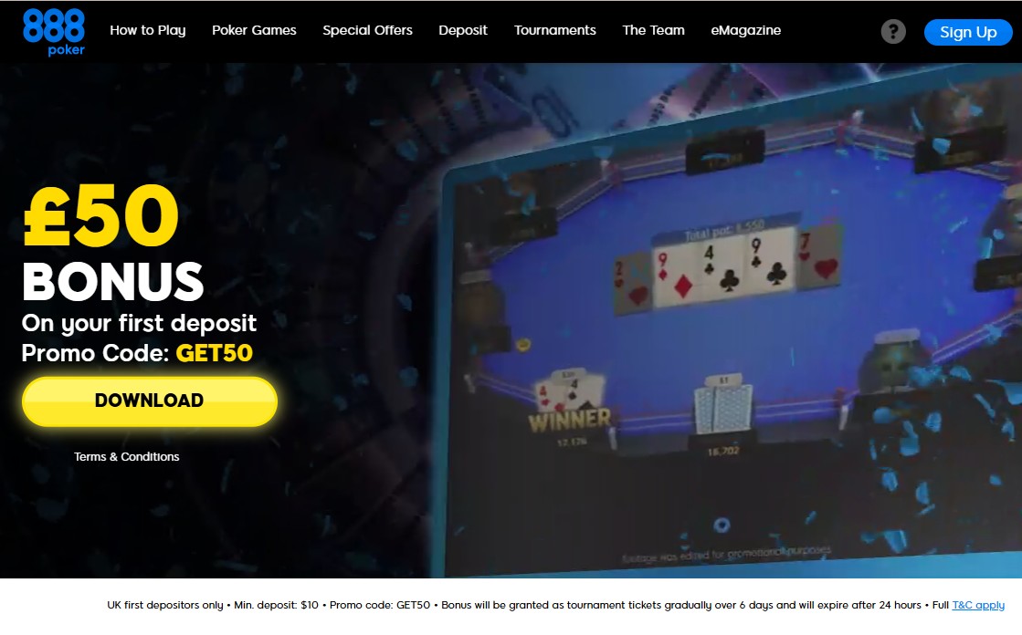 888Poker Bonus Code UK