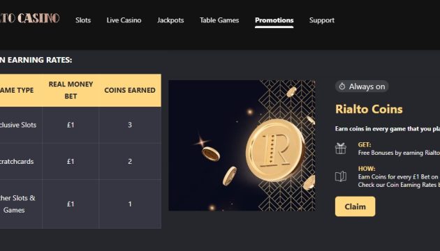 Rialto Casino Coins