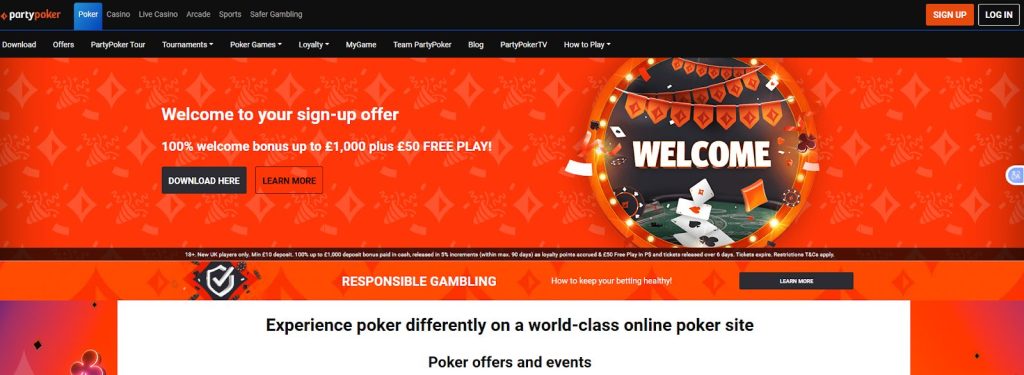 PartyPoker Welcome Bonus UK