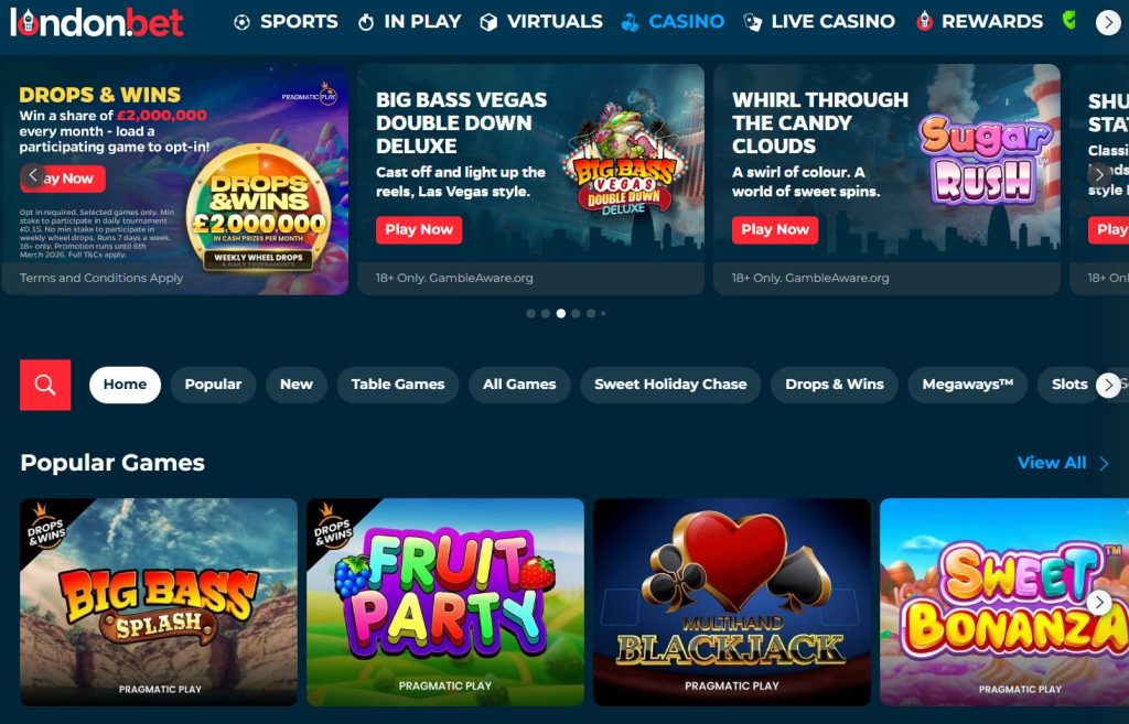 London bet casino games