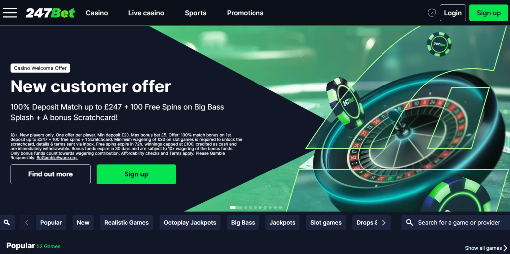New casino deposit match bonus in the UK 2026