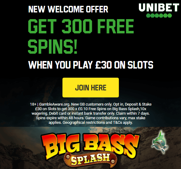 Unibet Casino Welcome Bonus UK