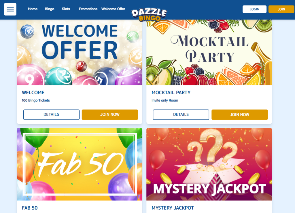 dazzle bingo UK promotions
