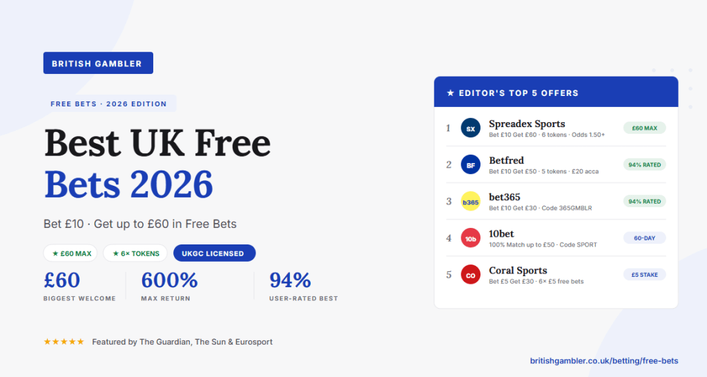 UK best free bets for new customers