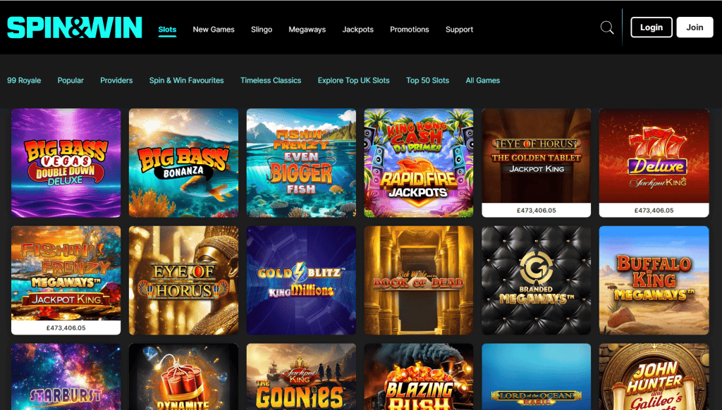 spinandwin casino games
