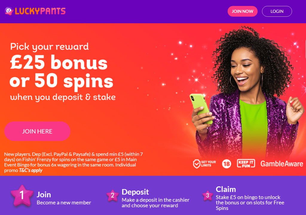 Bingo Bonus UK - Lucky Pants
