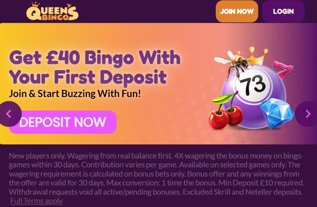 UK Bingo Sites - Queen's Bingo