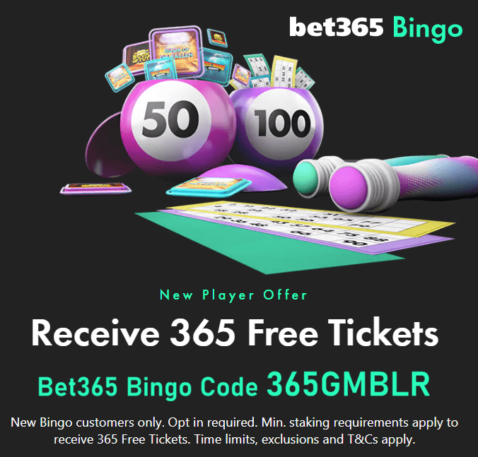 UK Bingo bonus codes - Bet365