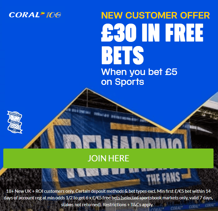 Coral Free Bet Welcome Bonus