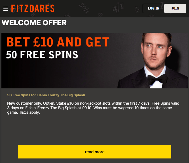 Fitzdares Casino Joining Bonus 2026