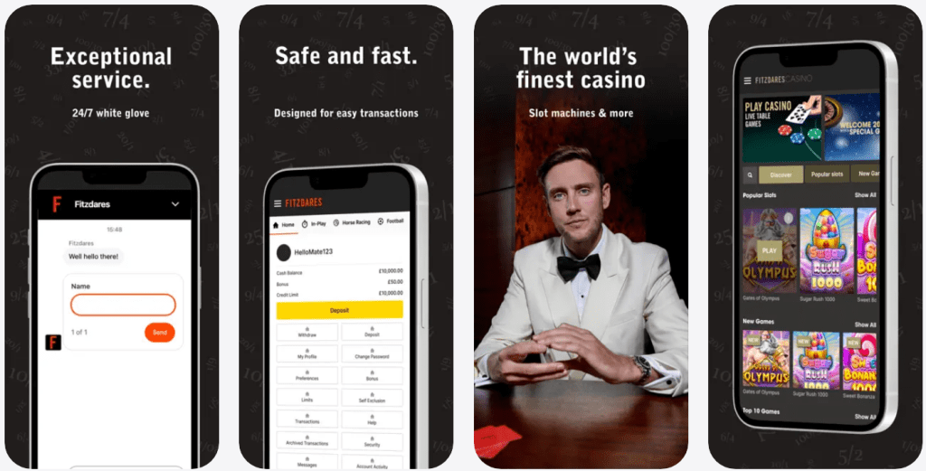 Fitzdares Casino Mobile App