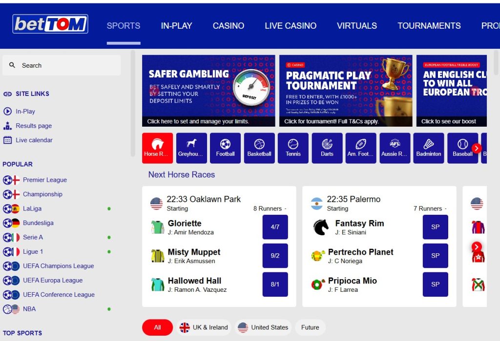 betTom newly launched UK betting sites