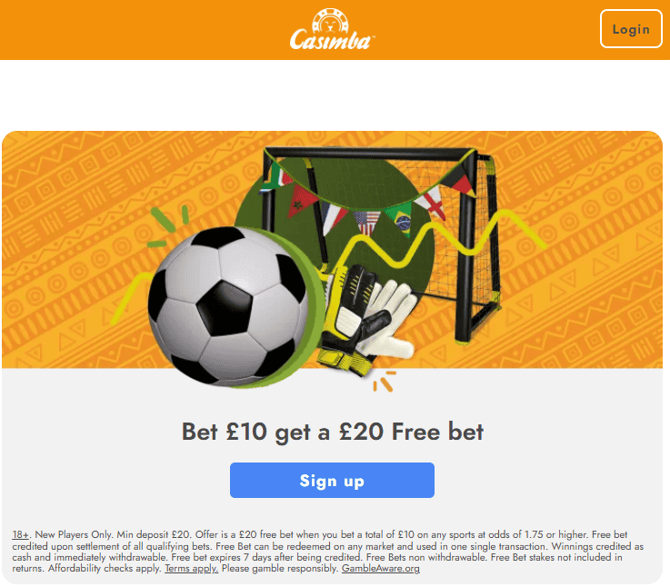 Casimba - newest sports betting platform in UK