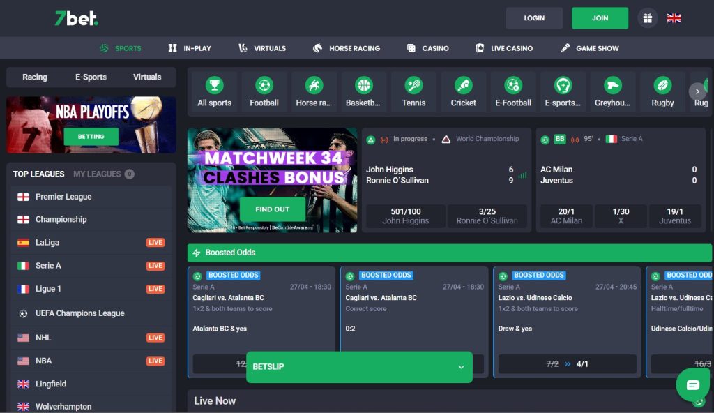 top rated new UK bookmakers - 7bet