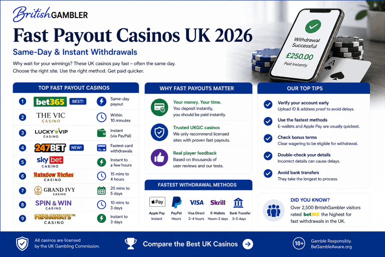 Fast Withdrawal Casinos: Which UK Sites Actually Pay Instantly?