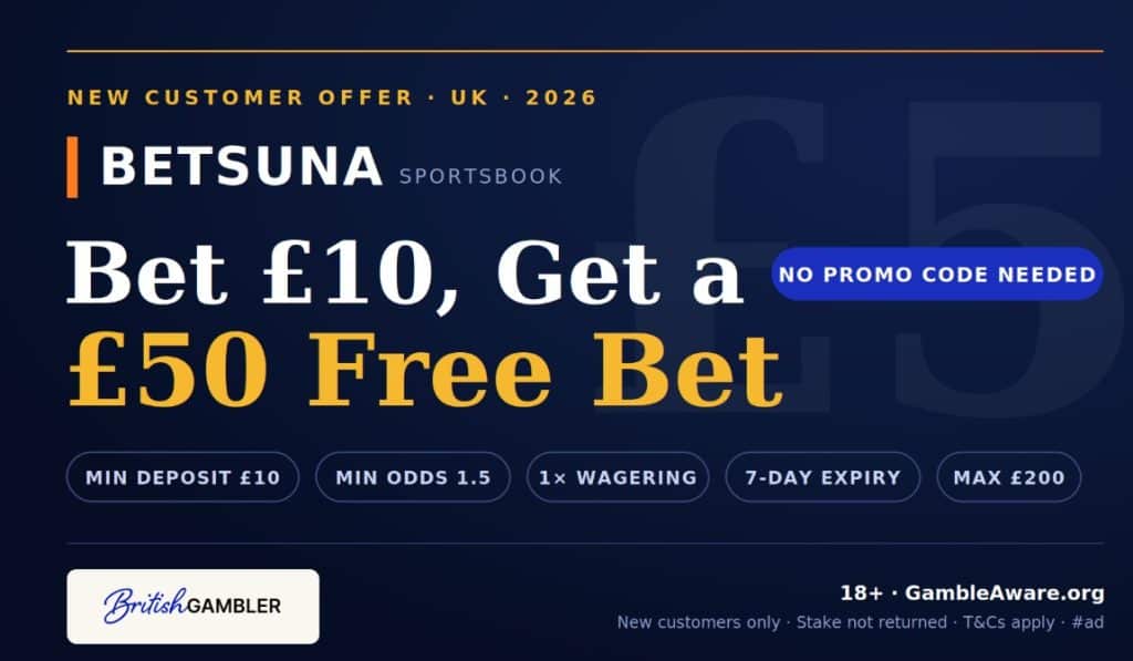 Betsuna free bet offer
