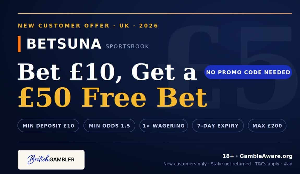 Betsuna free bet offer