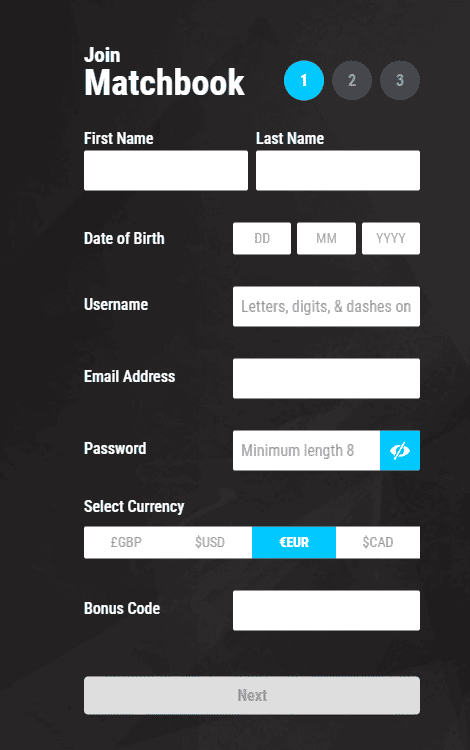 Matchbook predictions bonus code