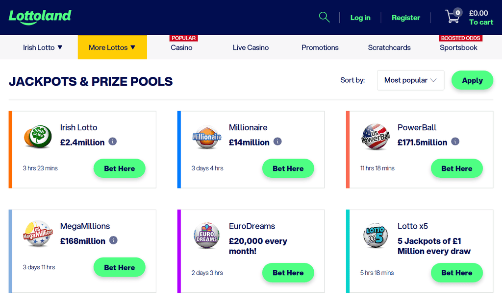 lottoland UK online lotteries