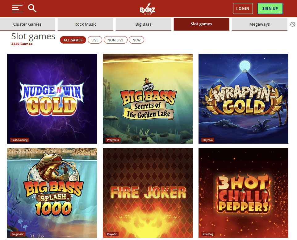 Barz UK - cashback casino with no wager promo
